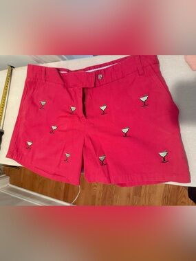 Castaway Pink Embroidered Cocktail Motif Shorts